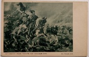 Jan lll Sobieski gromi Turków pod Chocimiem pocztówka II RP 