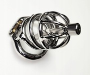Pas cnoty Chastity cock cage klatka na penisa Stalowy Dilator oring 41mm