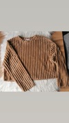 Sweterek karmelowy crop top (S) Zara