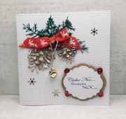 Świąteczna kartka, kartki świąteczne ręcznie robiona z kopertą