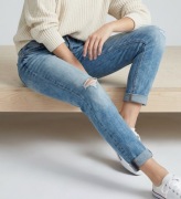 Nowe H&M jeansy jeggings wycierane L 40 przetarcia casual basic
