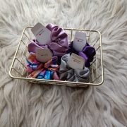 Zestaw satynowych gumek scrunchie