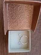 Komplet kolczyki srebrne , łańcuszek posrebrzany