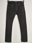 Kosmo Lupo Jeansy Slim Fit z Ozdobnymi Suwakami [Czarny] z metką 