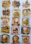 naklejki 15 szt okna jesienne widoki scrapbooking