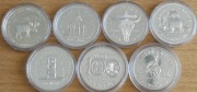 Kanada - 7x 1 dolar. Z certyfikatami. Srebrne monety.