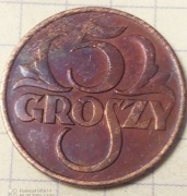 Polska 5 groszy 1938