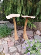 Drewniane grzyby dekoracyjne 57–60 cm | duże ozdoby ogrodowe