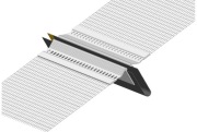 Listwa dylatacyjna prosta płaska z szarą folią w środku 2 m
