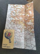 Mapa zasięgu sieci Idea. Stan na 1 marca 2000 r. 