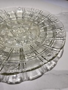 Szklany talerz. Patera. Szkło. Średnica 30 cm.