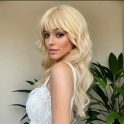 Peruka damska złoty blond włosy 55cm