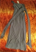 River Island UK 10 EUR 36 grey dark suknia na jedno ramię 