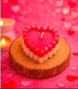 Świeca dekoracyjna z wosku sojowego serce, Walentynki 