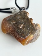 DUŻY bursztyn naszyjnik - na prezent ORYGINAŁ ręczna robota