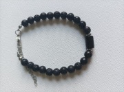 Bransoletka regulowana ochronna z czarnym turmalinem