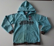 sportowa bluza z kapturem dla dziewczynki Umbro rozmiar 128 niebieska dz