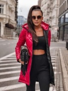 Kurtka wiosenna z kapturem przejściowa czerwona