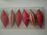 Boże Narodzenie bombki  na choinkę  sople  komplet 6szt