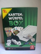 Wielki zestaw do gry w kości i karty. Skórzany kubek