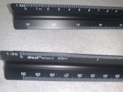 Linijka trójkątna aluminiowa grawerowane 30 cm 2 szt 12 skal