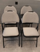 krzesła składane biurowe / konferencyjne 4 szt. szare wygodne