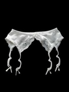 Biały pas do pończoch Dipti bielizna damska koronka