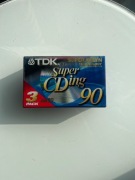 Kasety audio TDK Super CDing 90 Super Avilyn Technology 3-pak.