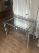 Szklana Ława Metalowe Nogi Stolik Stoliczek