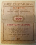 Bon towarowy PKO 1960 10 c