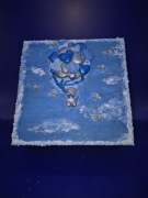 Szkatułka skrzynka na narodziny chrzest chłopca