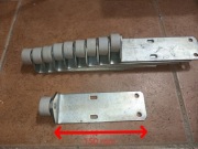 Rolka meblowa  fi 30mm, pozioma , mocowanie 150mm x 50 mm