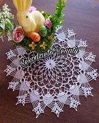 Serwetka ażurowa na szydełku wielkanoc do koszyczka rękodzieło handmade 