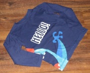 **Fajna bluzeczka nadruk przód tył 98 104