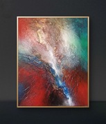 Abstrakcja,struktura,olej, 80x100cm, Monika Seroka