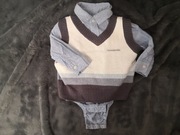 Elegancki zestaw body i kamizelka r. 62 święta 