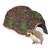 Duży domek schronienie budka jaskinia dla jeża ze słomy