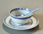 ZESTAW 12 KOMPLETÓW - SERIA RYŻ - VINTAGE - CHIŃSKA PORCELANA