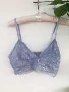 Stanik braletka koronkowa niebieska Pepco