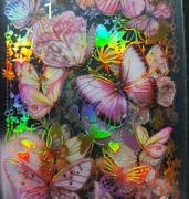 Motyle 3D błyszczące naklejki 1* 3 arkusze 