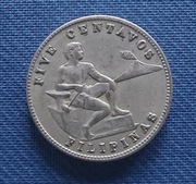 Moneta Filipiny 5 centavos 1944