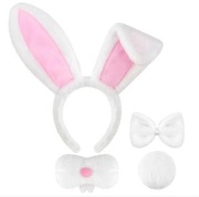 Strój przebranie kostium Królik króliczek zając puszy ogon biały nowy