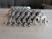 POSREBRZANE KOZIOŁKI PODPÓRKI PODSTAWKI POD SZTUĆCE FRANCJA ROCOCO 