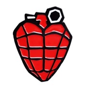 jakościowa przypinka pin button metalowy Green Day / Grenade Heart 