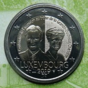 LUKSEMBURG 2019 2 EURO OKOL. znak MOST  !!!!!!RAR!!!!