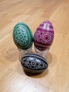 Gęsie kroszonki kraszanki pisanki ozdoby na Wielkanoc, prezent dla bliskich