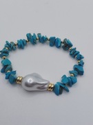 Bransoletka turkusowa z kamieni naturalnych