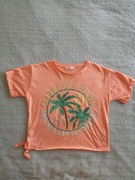 Cekinowa wiązana bluzka w palmy Candy Couture 164 jak nowa