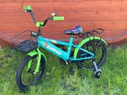 Rowerek dziecięcy z koszykiem I bocznymi kółkami 16 cali różne kolory 