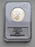 200zł 1976r XXI Letnie Igrzyska Olimpijskie w Montrealu  MS64 (72)